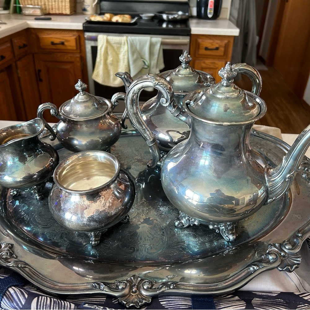 Elegant Silver Tea Set